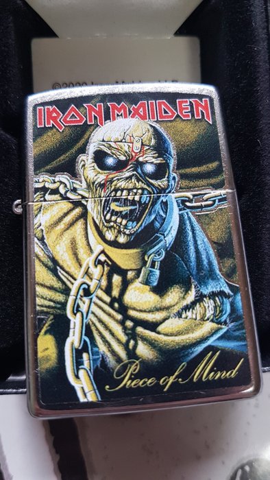 Zippo - Original Zippo Rarität Iron Maiden Collection Piece of Mind seltenes Sammler Zippo - Tändare - Krom