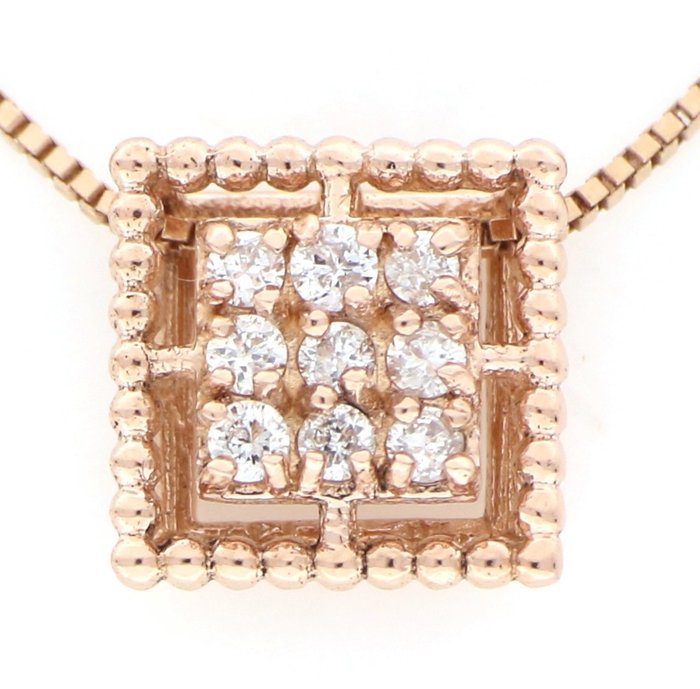 No Reserve Price - Necklace - 18 kt. Rose gold, NEW -  0.07 tw. Diamond  (Natural) 