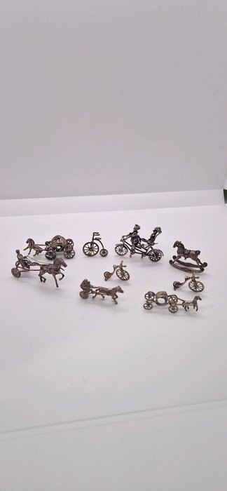 800 argento - 微型人物  (9) - 银