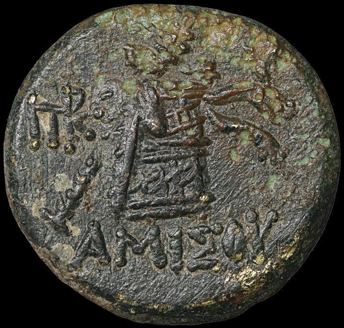 本都王國，Amisos. Mithridatic war. Bronze / Cista mystica 100-80 BC  (沒有保留價)