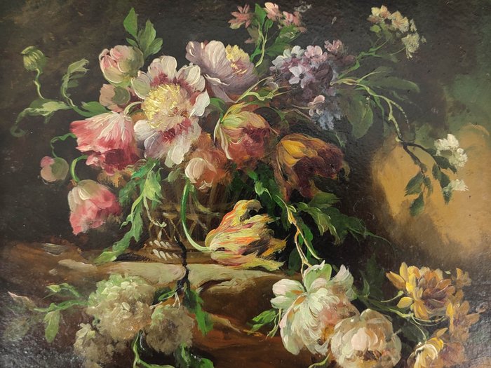 Francesco Bosso (1864-1933) - Natura morta con fiori