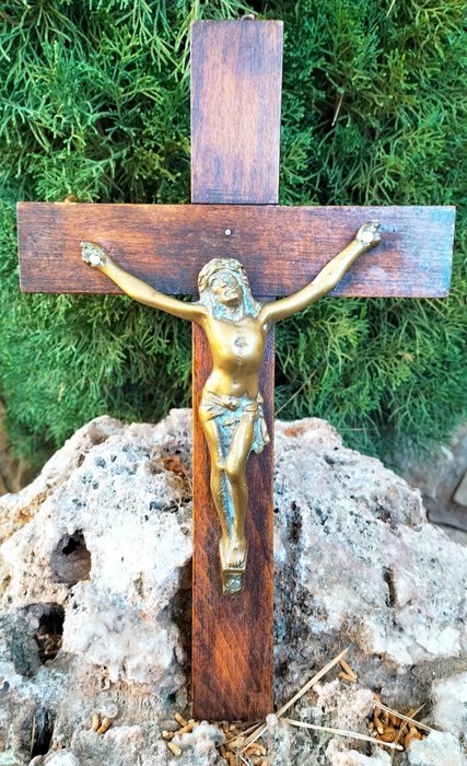 Kreuz - Edles Holz und vergoldete Bronze - 1900-1910