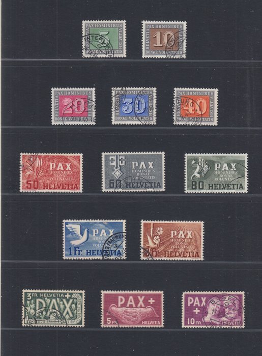 Schweiz 1945 - Pax - Yvert ; 405/17