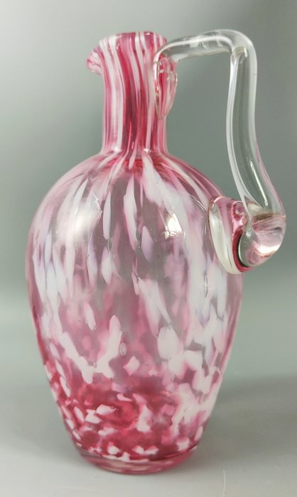 Legras (1839-1916), Clichy - Vase -  Jugendstilvase aus geblasenem Broccoli mit intensiven Farben „Rosenquarz“ – gelistet um 1889  - Mundgeblasenes Glas