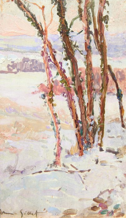 Numa-François Gillet (1868-1940) - Soleil sur la neige