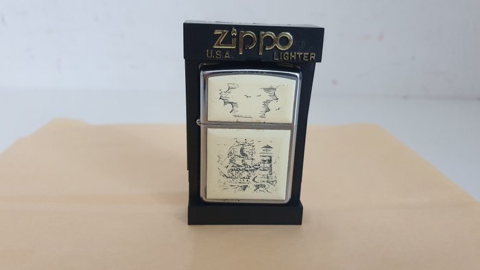 Zippo - 芝宝 - 打火机 - 钢, 黄铜