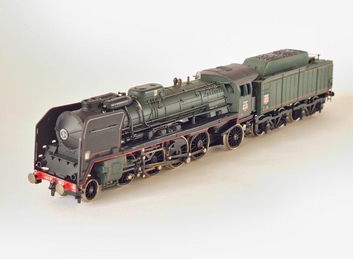 Jouef Champagnole H0 - 8269 - Dampflokomotive mit Tender (1) - 141P „Venissieux“ - SNCF
