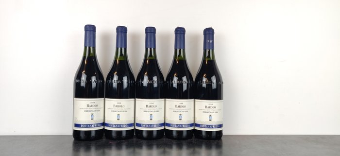 1998 Fontanafredda - Barolo - 5 Bottiglie (0,75 L)
