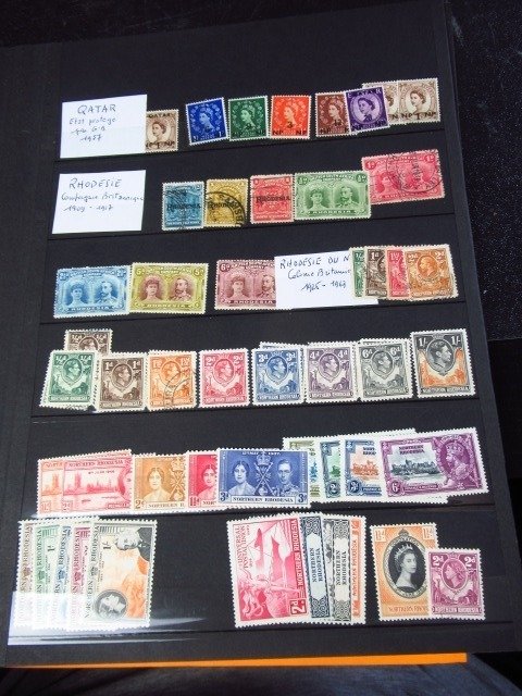 Angielska kolonia  - W tym Rodezja, kolekcja znaczków