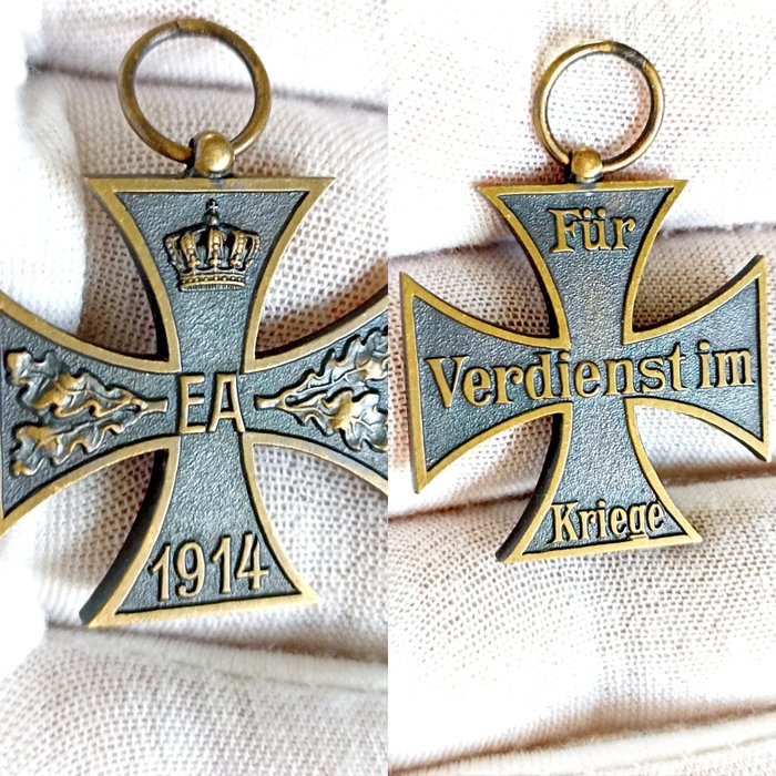 Németország - Érem - German States Braunschweig War Merit Cross 1914 - 1914