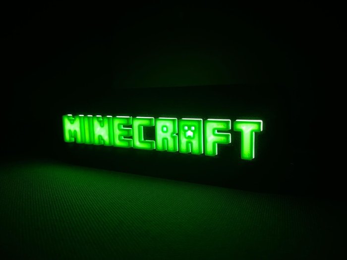 Minecraft - Insegna luminosa - Plastica