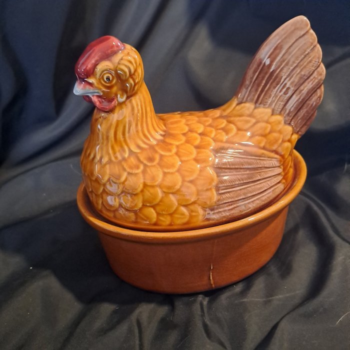 Kitchen container - Superb and rare earthenware - Superb hen - Magnificent Hen - GEO -