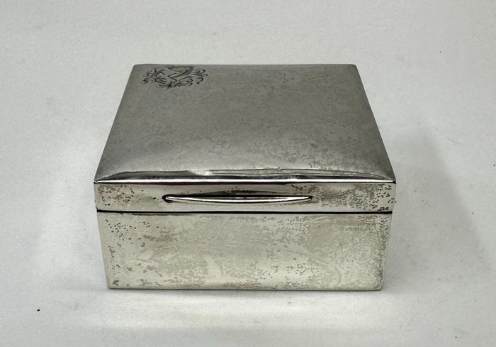 Antieke art deco sterling zilver doos London 1921 - Ramă  - Amestecat