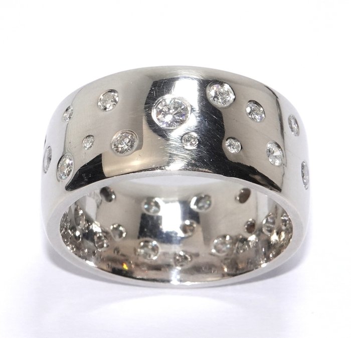 Ring - 14 karaat Witgoud -  1.43 tw. Diamant  (Natuurlijk) 