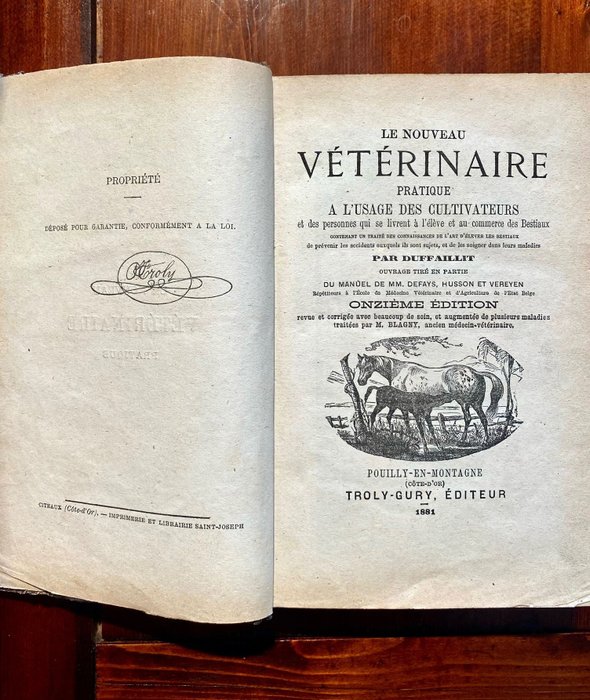 Troly-Gury - Le nouveau vétérinaire pratique - 1881