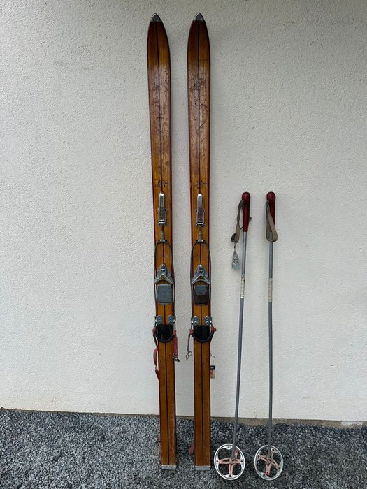 Paire de Skis en bois 