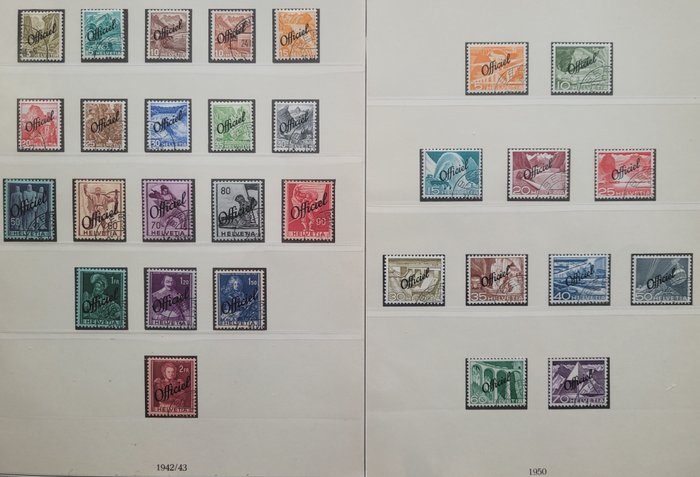 Zwitserland 1942/1950 - Service timbres OFFICIEL - Zu 46-75