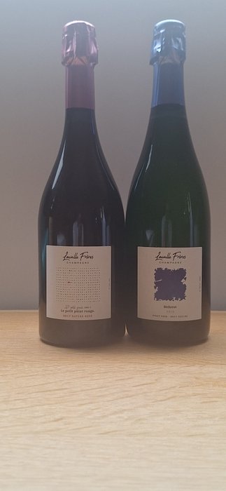 Laculle Frères, Petit Point Rouge & Bicheret - Champagne Brut Nature - 2 Flessen (0.75 liter)