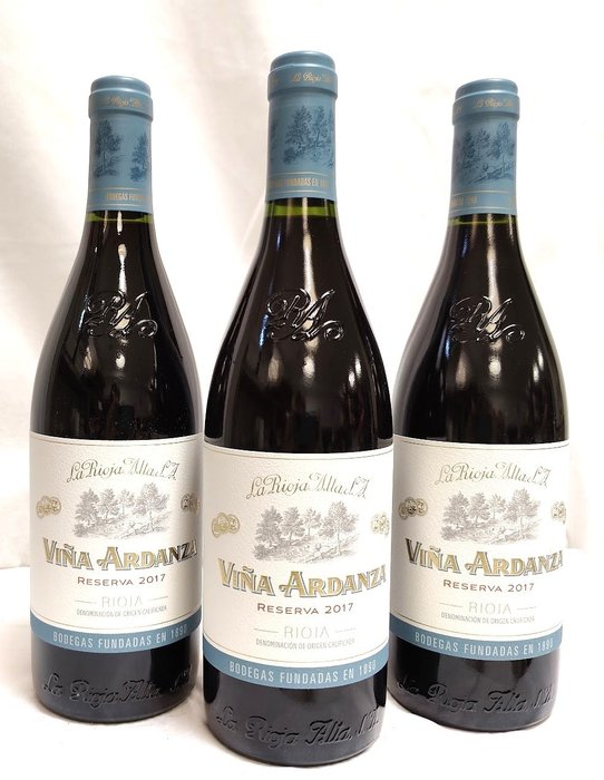 2017 La Rioja Alta, Viña Ardanza - Rioja Reserva - 3 Botellas (0,75 L)