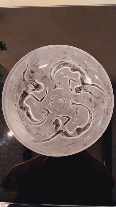 Verre Art Paris - 餐桌中央装饰 - 美人鱼（直径34.5厘米）  - 乳白玻璃