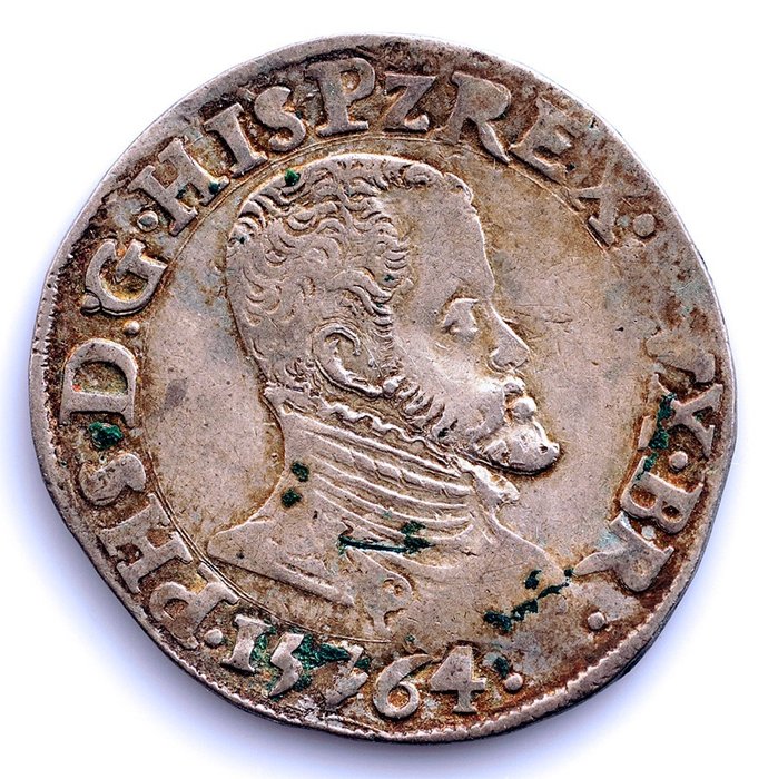西班牙尼德蘭. Felipe II (1556-1598). 1/5 Philipsdaadel 1564 Amberes - Escasa