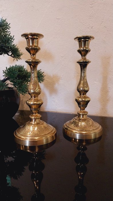 No réserve - Kleiner Kerzenständer (2) - Bronze