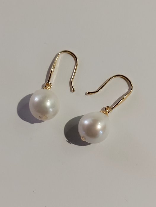 No Reserve Price - Earrings - 14 kt. Yellow gold Pearl 