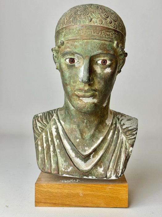 Skulptur, Charioteer of Delphi - 27 cm - Gips