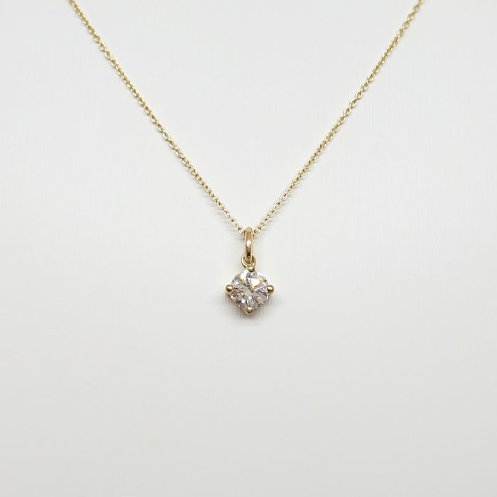 Zonder Minimumprijs - Choker halsketting - 18 karaat Geel goud -  0.25 tw. Diamant  (Natuurlijk) 