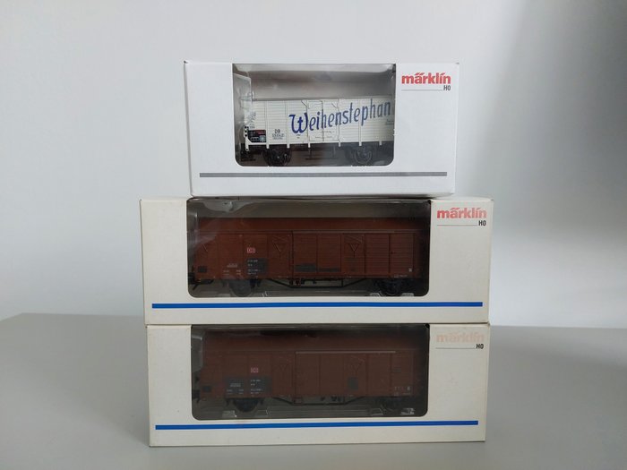 Märklin H0 - 47361/48166 - 模型貨運火車 (3) - 3輛貨車 - DB