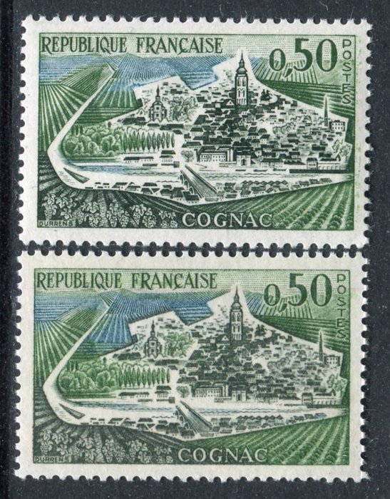 Frankreich  - Superbe & Rare Nr. 1314b Variété des Bateaux Disparus