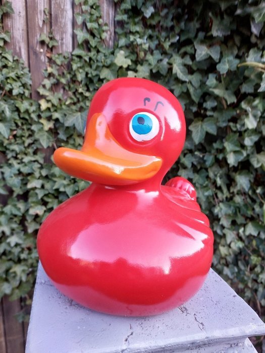 Szobor, nice image of a bath duck - 30 cm - polirezin