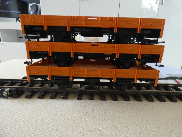 LGB G - Vagón de tren de mercancías a escala (3) - Coche de lado bajo