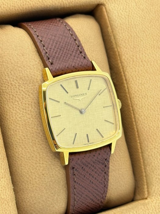 Longines - Square Linen Dial Dress Watch - 沒有保留價 - 4142 847 - 男士 - 1970-1979