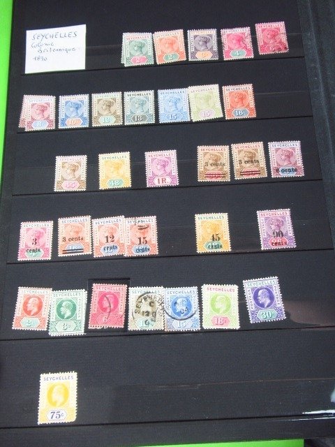 English colony  - Including Seychelles, stamp collection