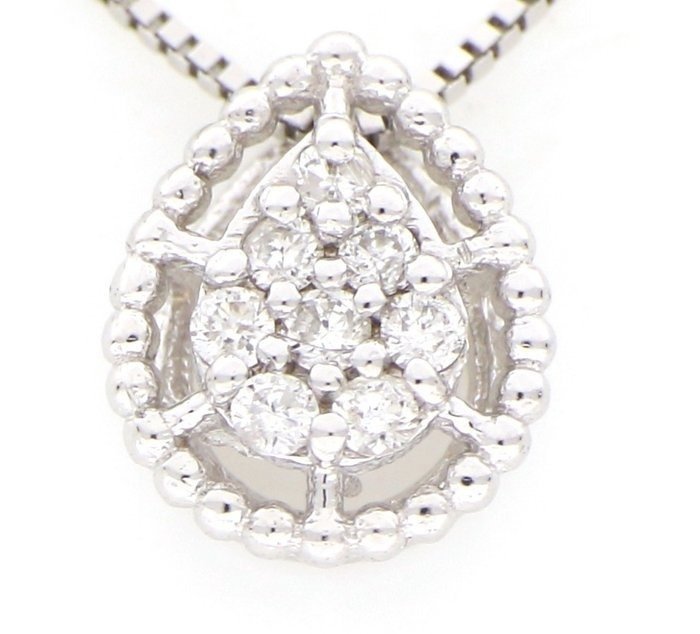 Senza Prezzo di Riserva - Collana - 18 carati Oro bianco, NEW -  0.07 tw. Diamante  (Naturale) 