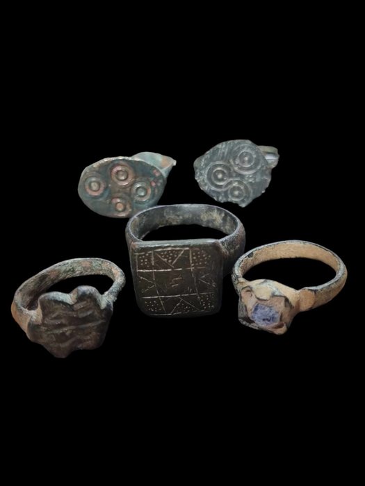 ποικίλους πολιτισμούς Μπρούντζος, 5 κομμάτια Δαχτυλίδι  (χωρίς τιμή ασφαλείας)