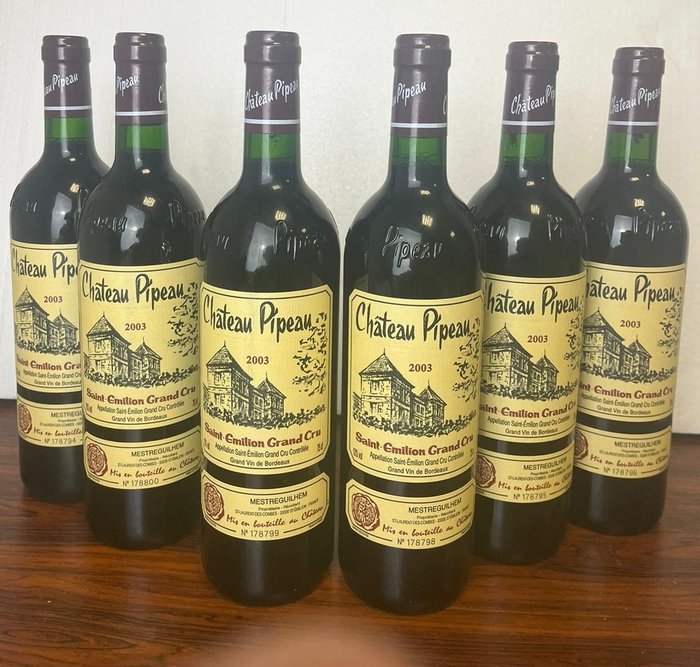 2003 Château Pipeau - Saint-Émilion Grand Cru - 6 Bottles (0.75L)