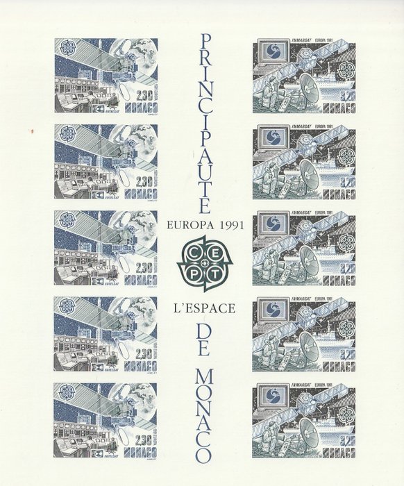 Mónaco 1991 - CEPT no dentele - Yvert blok 52a