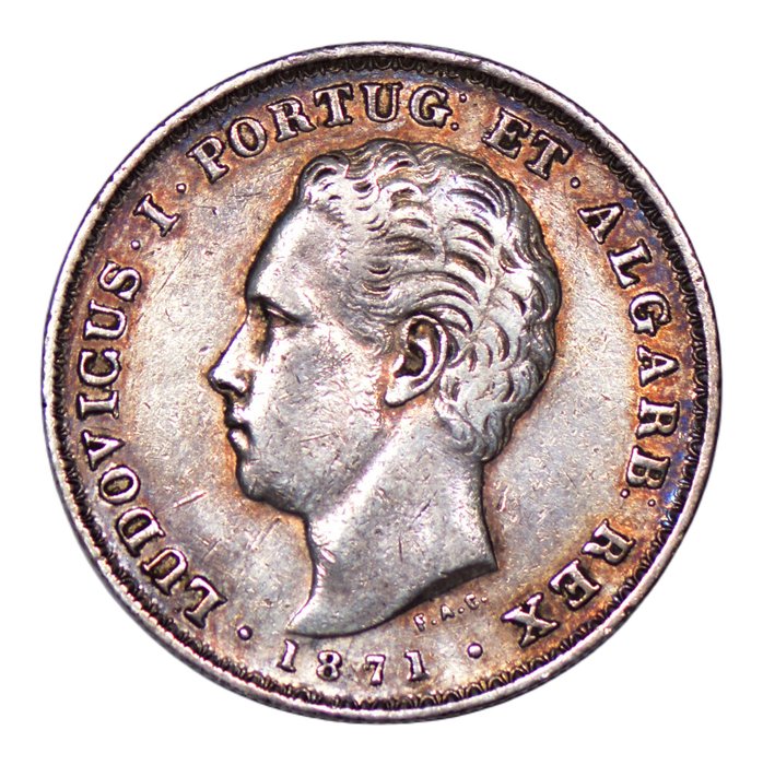 葡萄牙. D.路易一世 (1861-1889). 500 Reis 1871  (沒有保留價)