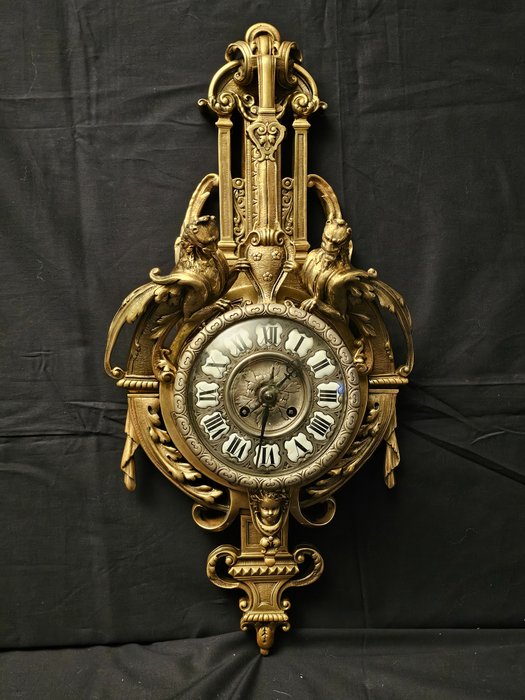 卡特尔时钟 -   镀金, 黄铜色 - 1850-1900