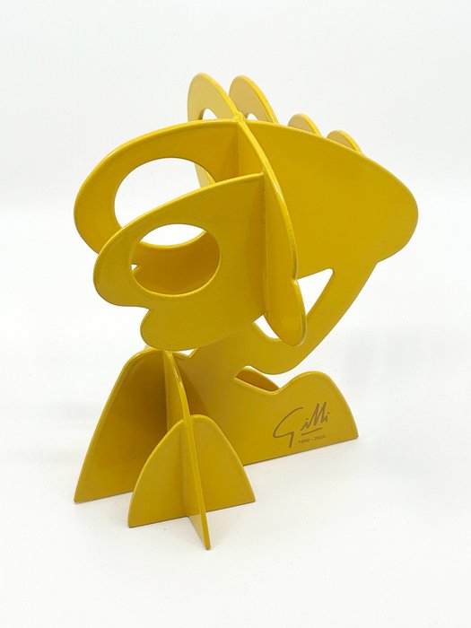 Claude Gilli (1938-2015) - Szobor, Arbre jaune, pin parasol - 20 cm - Acél