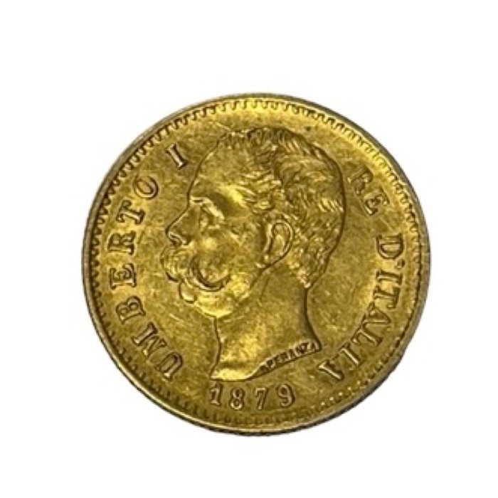 義大利. 20 Lire 1879-A Umberto I