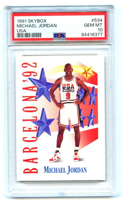 1991 - Skybox - Dream Team Barcelona '92 - Michael Jordan - #534 - 1 Graded card - PSA 10