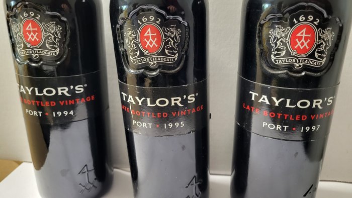 1994, 1995 & 1997 Taylor's - 杜罗 Late Bottled Vintage Port - 3 Bottles (0.75L)