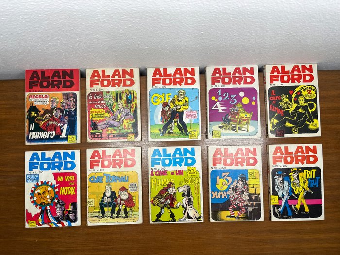 Alan Ford nn. 11/20 - 10 Comic collection - 第一版 - 1970/1971
