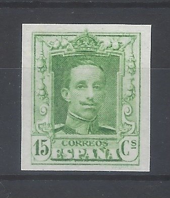 Spanien 1922/1930 - Alfonso XIII-färgfel-utan tänder - Edifil nº 315