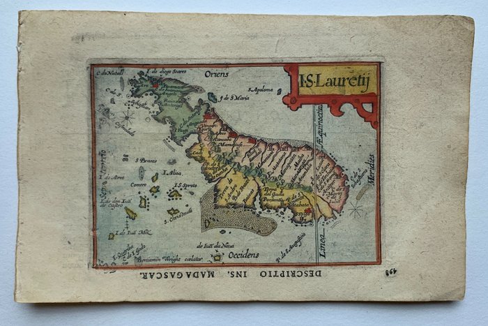 非洲, 地圖 - 馬達加斯加; P. Bertius - I.S. Lauretij - 1601-1620