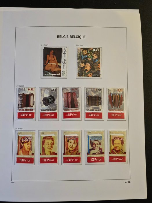 比利时 2007/2010 - Davo VII LX 纸张，带有积木和小册子上的所有邮票！ （见详情）