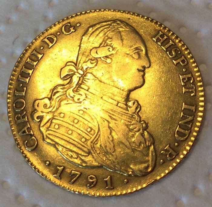 Spanyolország. Carlos IV (1788-1808). 4 Escudos 1791 Madrid MF